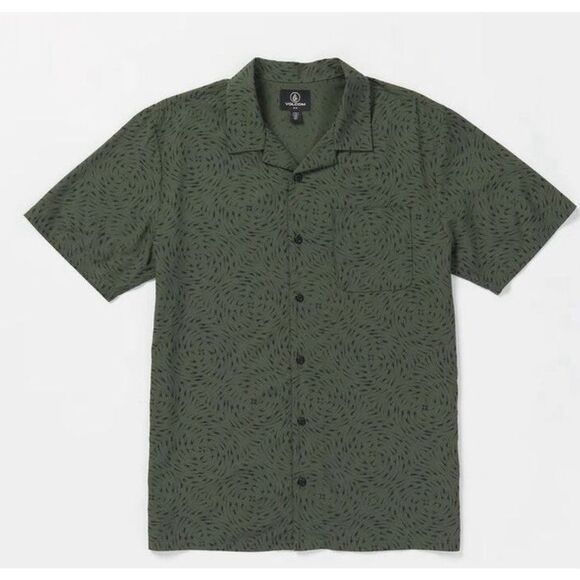 Volcom NWT Packed Up Woven Short Sleeve XXL Sqd Print - Picture 1 of 4